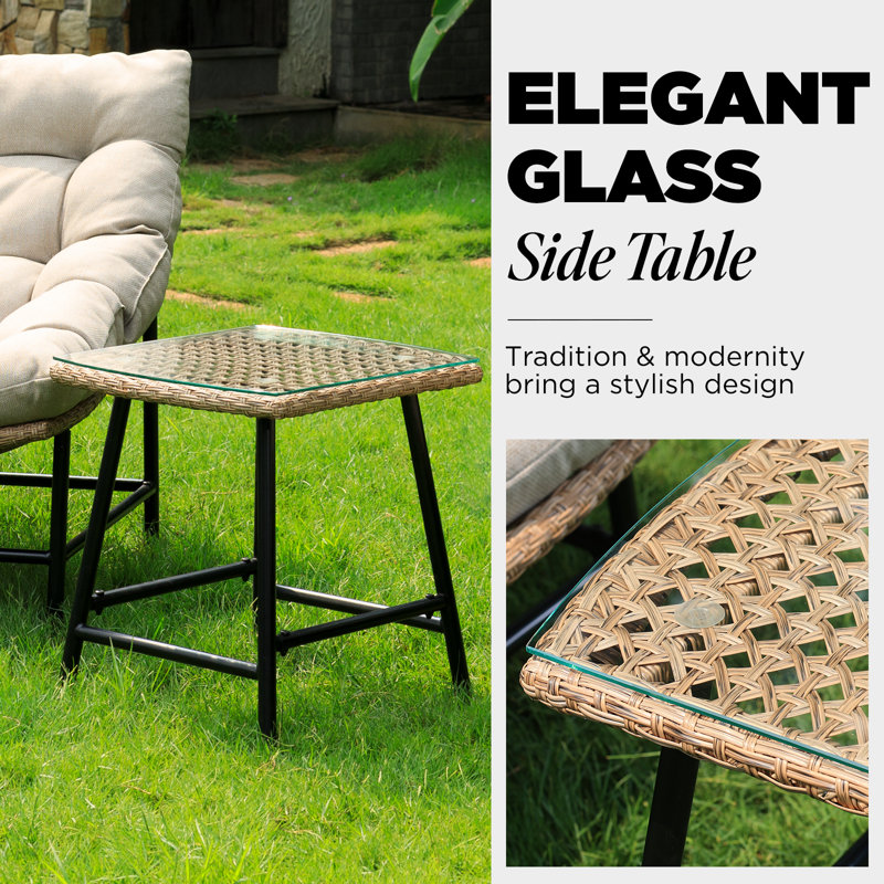 Bay Isle Home Ouseman 2 Person Outdoor Seating Group with Cushions Reviews Wayfair Canada